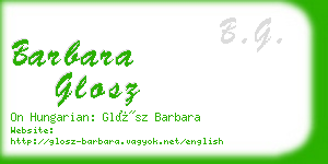 barbara glosz business card